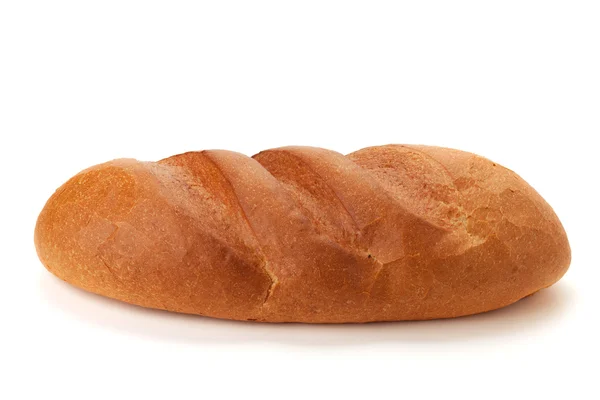 Uzun Somun Ekmek Beyaz Izole — Stok fotoğraf