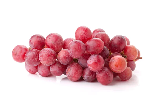 新鲜红葡萄分支 在白色隔离 — 图库照片
