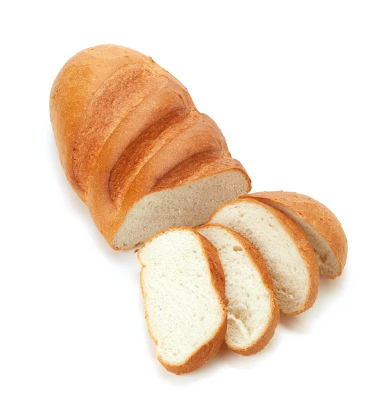 Skivad lång limpa bröd — Stockfoto