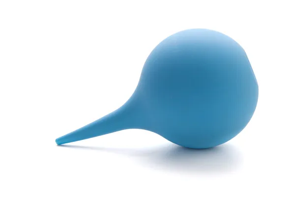Blue rubber pear (enema) — Stock Photo, Image