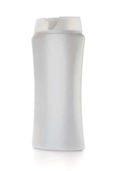 Bílý šampon láhev — Stock fotografie