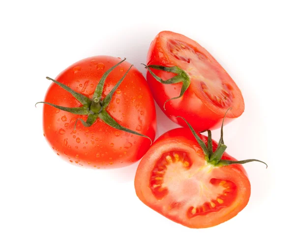 Fresh tomatoes with water drops — Stock Photo, Image