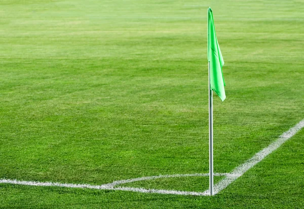 Hoek vlag op een voetbalveld — Stockfoto