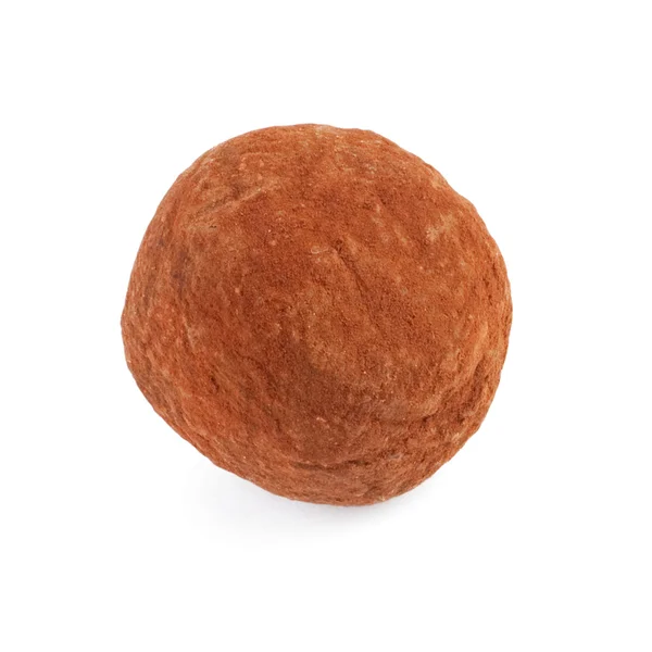 Yakın çekim fotoğraf üzerinde beyaz izole truffle şeker — Stok fotoğraf