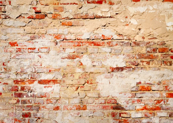Vecchio squallido muro di mattoni sfondo — Foto Stock