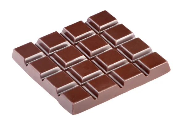 Milk chocolate bar isolated on white background — Stock Photo, Image