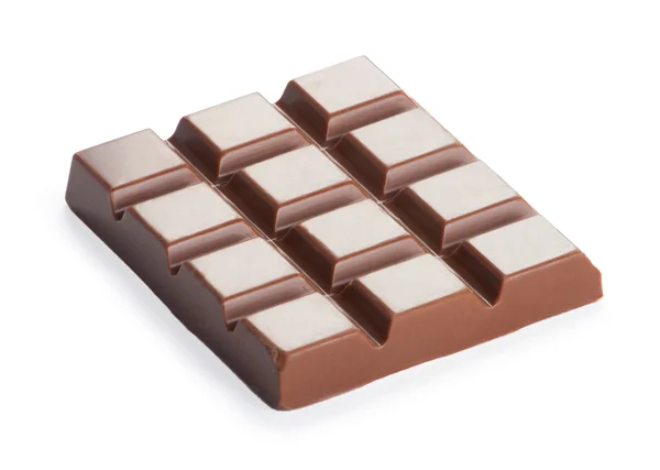 Mjölkchoklad bar isolerad på vit bakgrund — Stockfoto