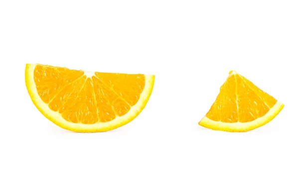 Orangenscheiben isoliert auf weißem Hintergrund — Stockfoto