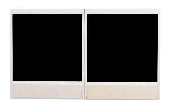 Molduras fotos pretas isoladas no fundo branco — Fotografia de Stock