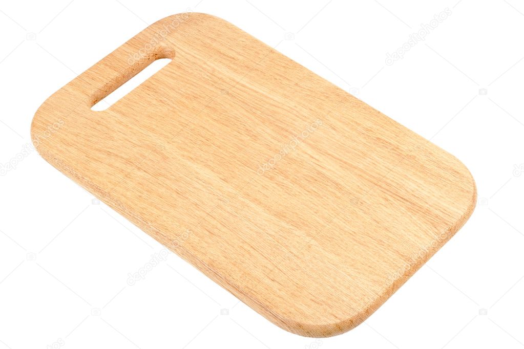 white wood chopping board