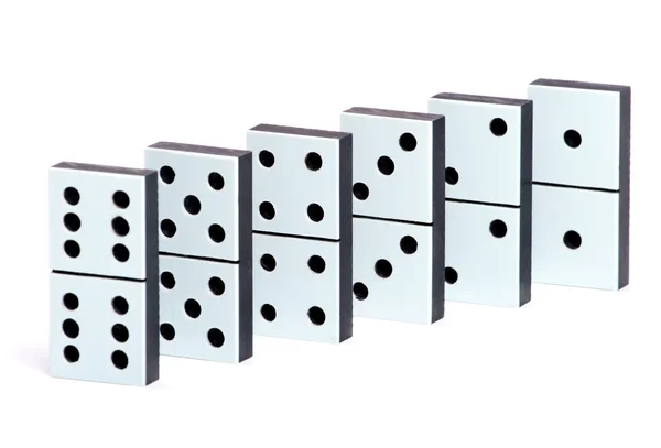Domino izolovaných na bílém pozadí — Stock fotografie