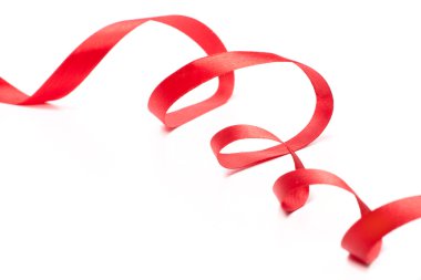 Red ribbon on white background clipart