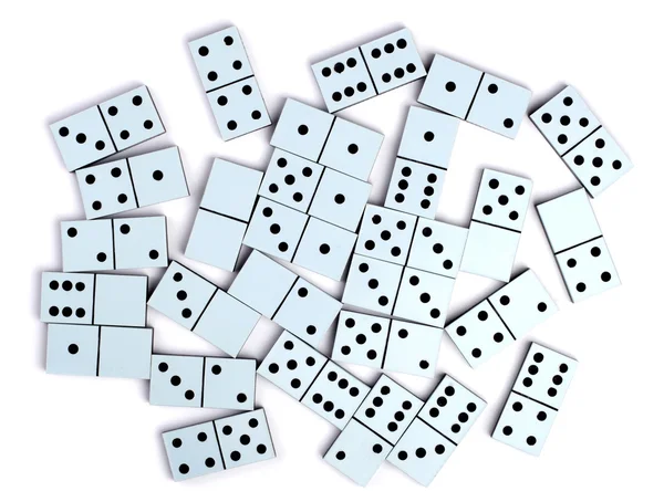 Dominosteine auf weißem Hintergrund — Stockfoto