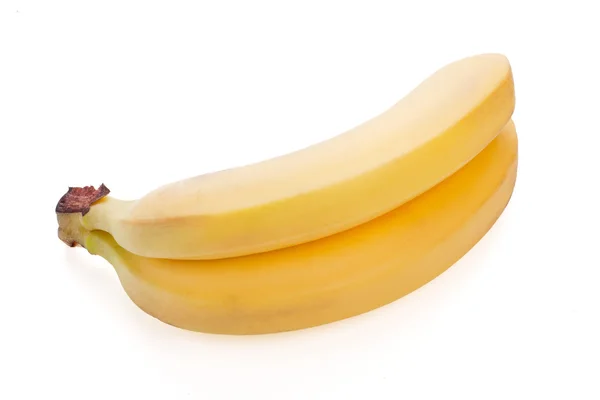 Deux bananes mûres sur fond blanc — Photo