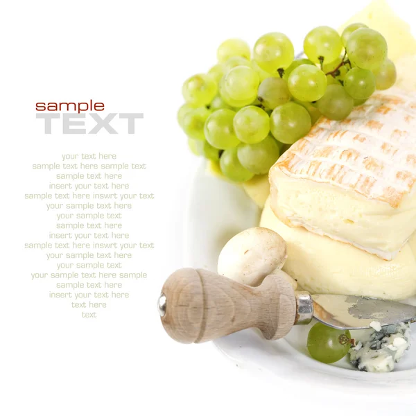 Üzüm ve peynir — Stok fotoğraf