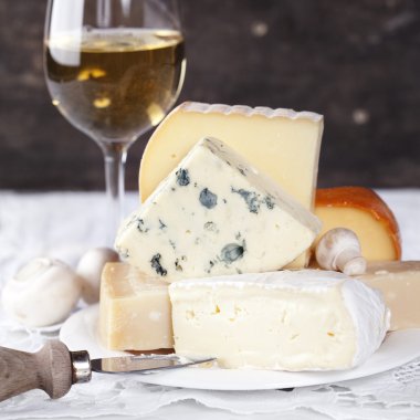 Wine and cheese clipart