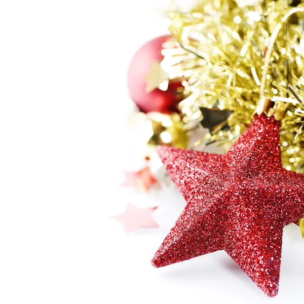 Яркая рождественская композиция со звездами — стоковое фото