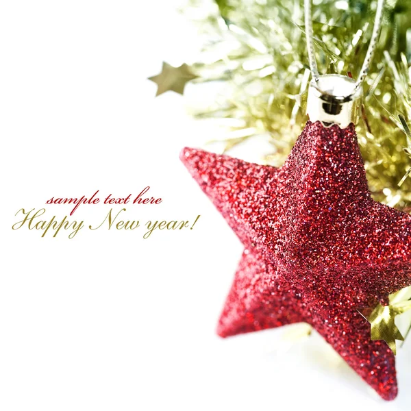 Composição de Natal brilhante com estrelas — Fotografia de Stock