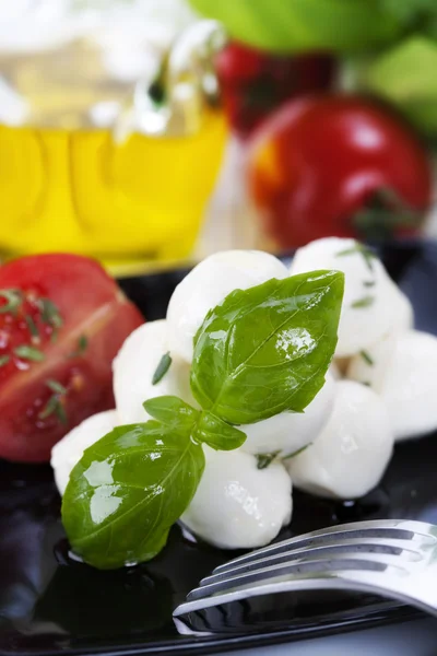 Włoskie pomidory mozzarella z bliska — Zdjęcie stockowe