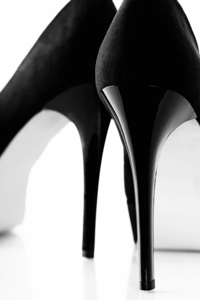 Чорні жінки взуття — стокове фото