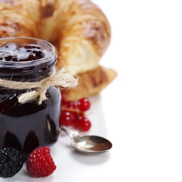 stock image Croissants with jam