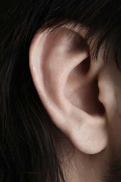 Male ear in close up — Stock Photo, Image