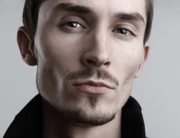 Fashion male portrait. Close-up face. — Stock Photo, Image