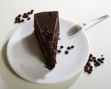 Piece of chocolate cake clipart