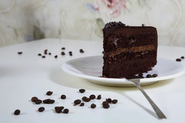 Piece of chocolate cake — Stock Photo, Image