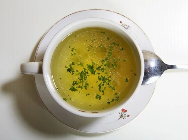 Tasty chicken soup — Stock Photo, Image