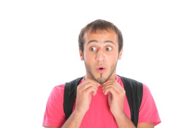 Surprised young man clipart