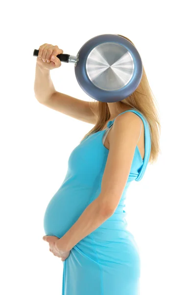 Pregnant women rose pan — Stock Photo, Image