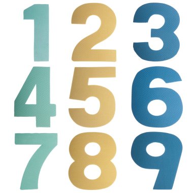 Coloful numbers clipart