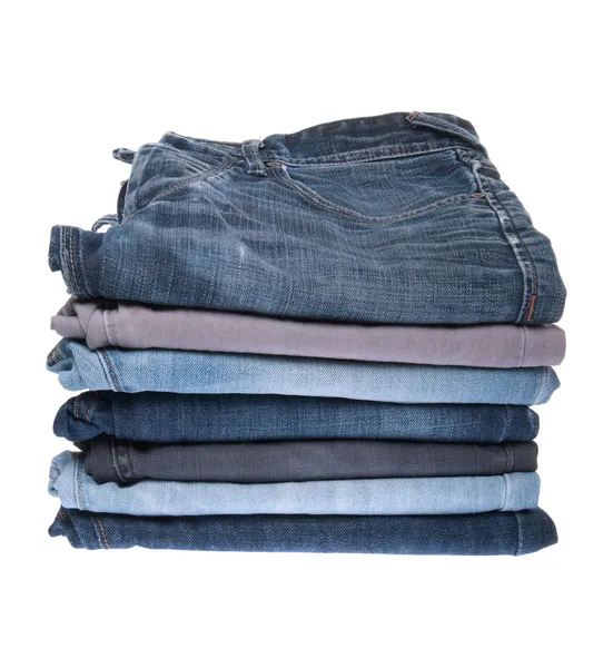 Pila de jeans — Foto de Stock