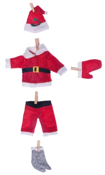 Santa claus kleding — Stockfoto