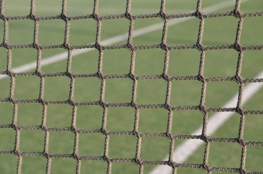 Green outdoor tennis court net (background) clipart