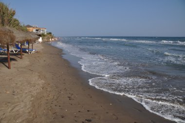 güzel bir plaj costa del Sol (marbella), İspanya