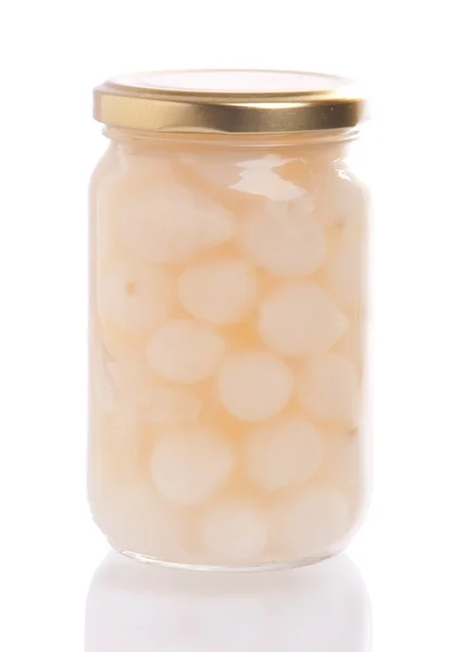 Pickled onions jar — Stock Photo, Image