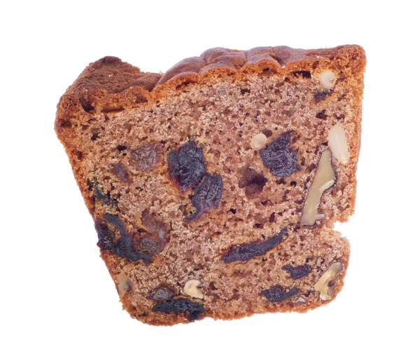 Ceviz ve kuru üzümlü kek dilimi — Stok fotoğraf
