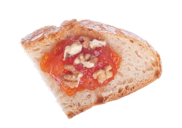 Chléb a dýňový džem — Stock fotografie
