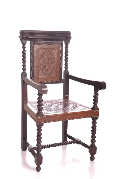 Czarny drewno fotel — Zdjęcie stockowe