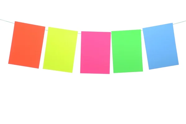 Poznámky barevného papíru — Stock fotografie