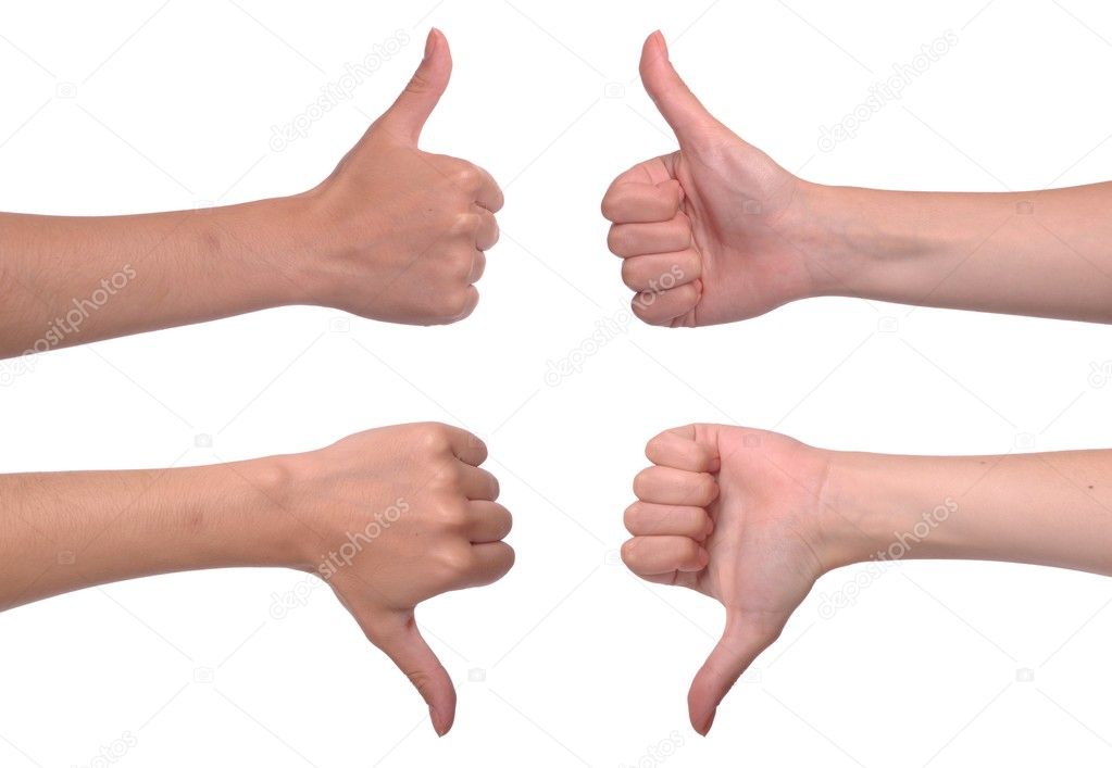 Thumbs up and down