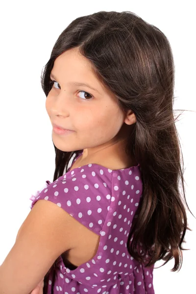 Pretty eight year old girl — Stock Photo, Image