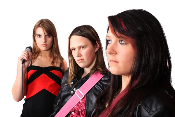 Toda chica adolescente banda musical — Foto de Stock