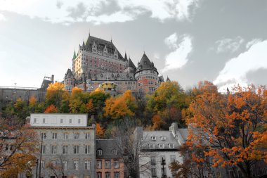 Chateau in Quebec city, Canada clipart