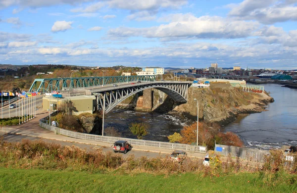 Puente de cataratas inversas, Saint John NB — Foto de Stock