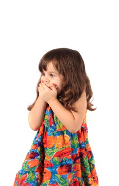 Little girl wishing clipart