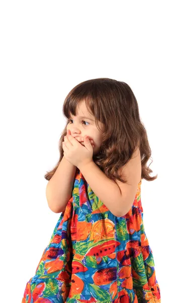 Little girl wishing — Stock Photo, Image