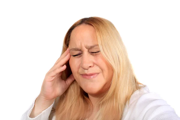 Woman with headache pain — Stock Photo, Image